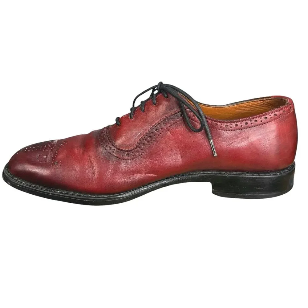 Allen Edmonds Men’s Cornwallis Burgundy Leather Lace Up Oxford Size US 9 D